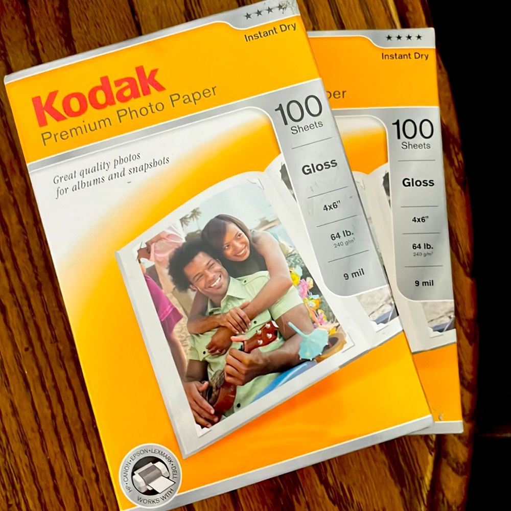 Kodak premium phone paper 2x 100 count